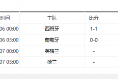 欧洲杯8强对阵全集 半决赛席位已经确定两个名额